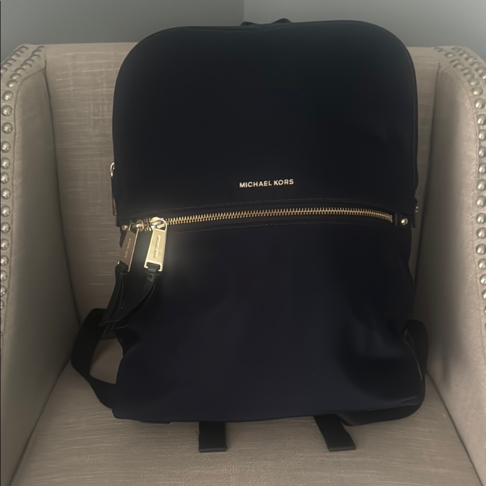 Michael Kors Nylon Backpack Midnight Blue with Gold Hardware – Laptop & iPad Com